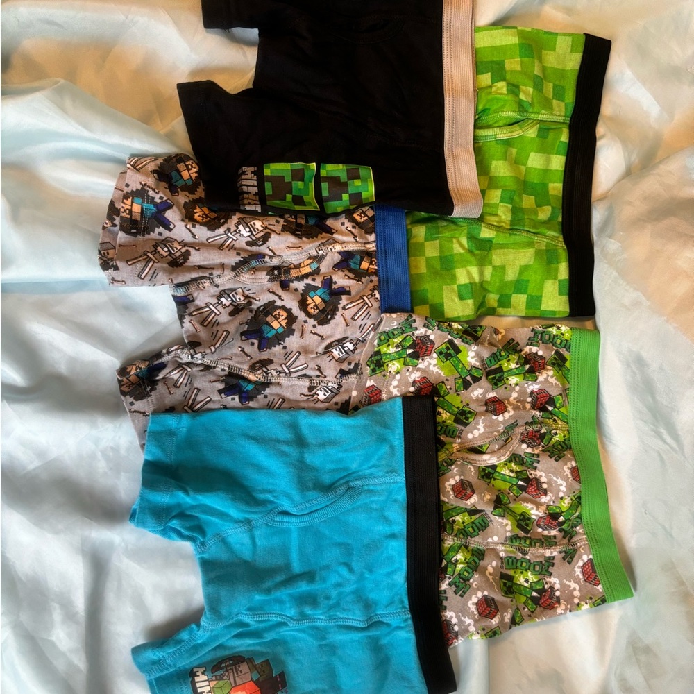 Kids Boxer Briefs Set - Black, Green, Blue